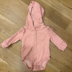 OshKosh B’gosh Pink Sweater Hooded Onesie